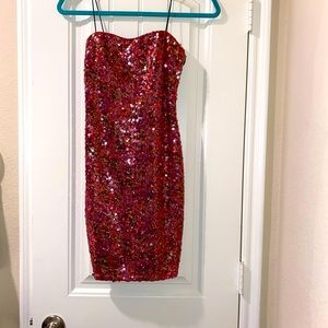 Sequined mini dress